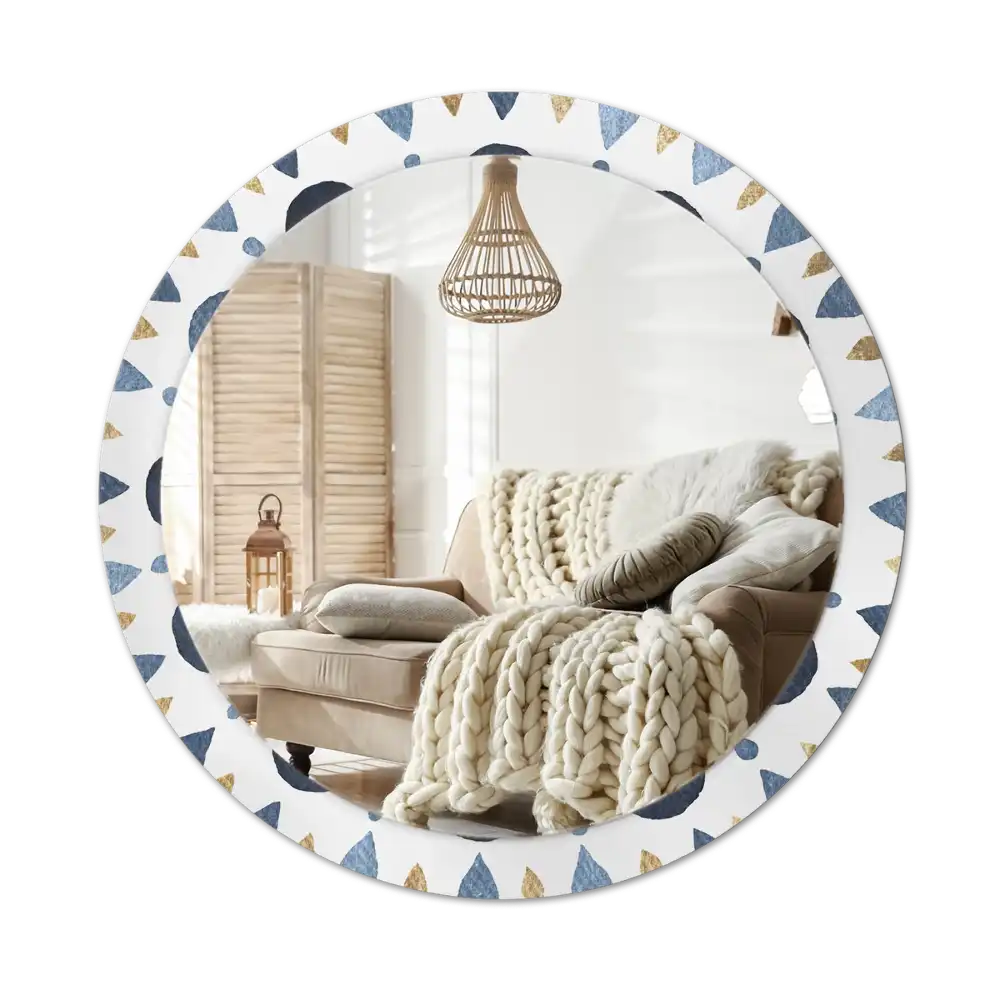 Round wall mirror decor Moon mandala