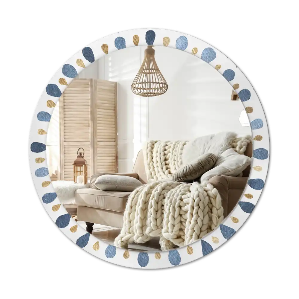 Round wall mirror decor Moon mandala