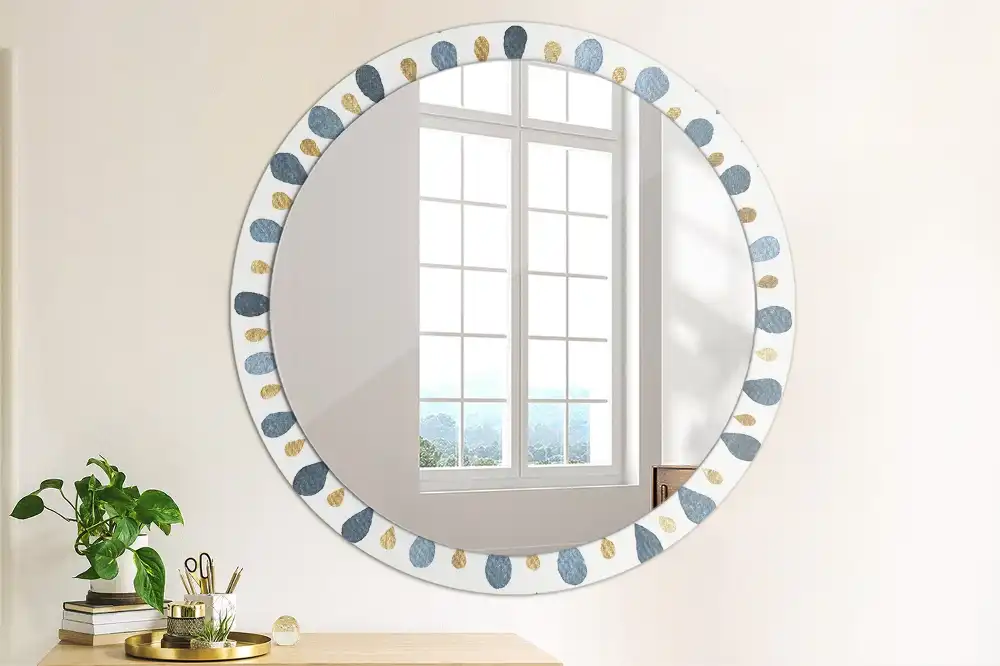 Round wall mirror decor Moon mandala