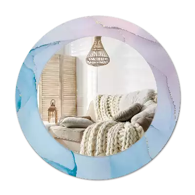 Round decorative mirror Marble style