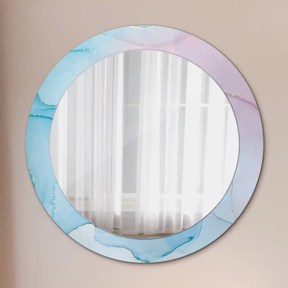 Round decorative mirror Marble style