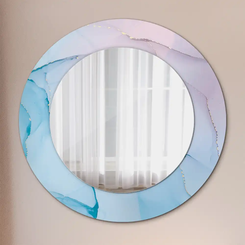 Round decorative mirror Marble style