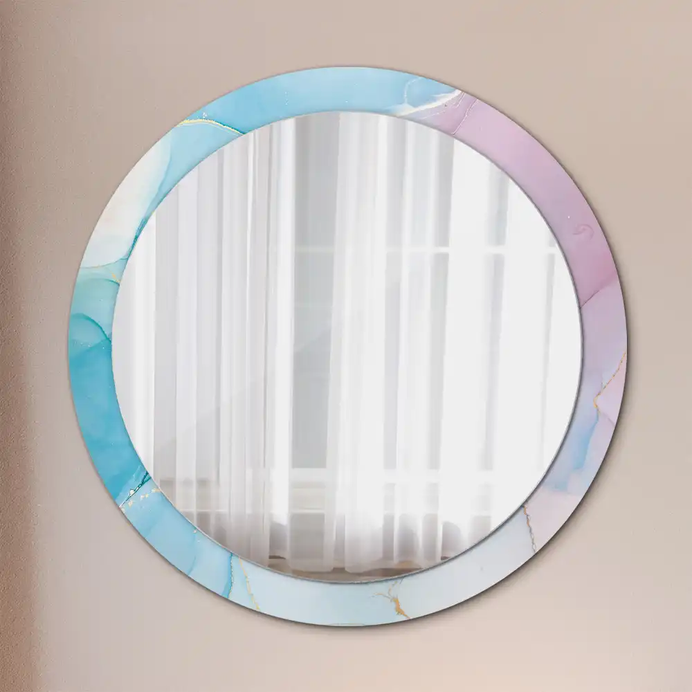 Round decorative mirror Marble style