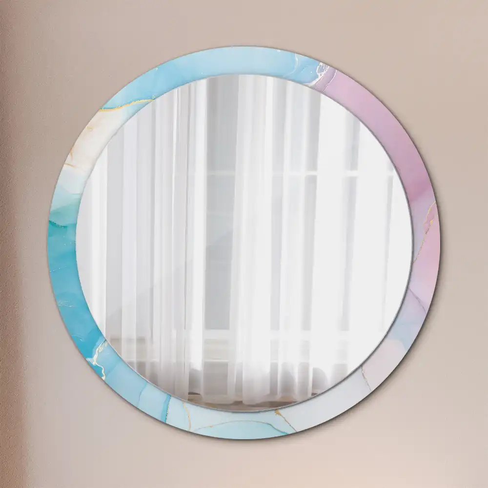 Round decorative mirror Marble style