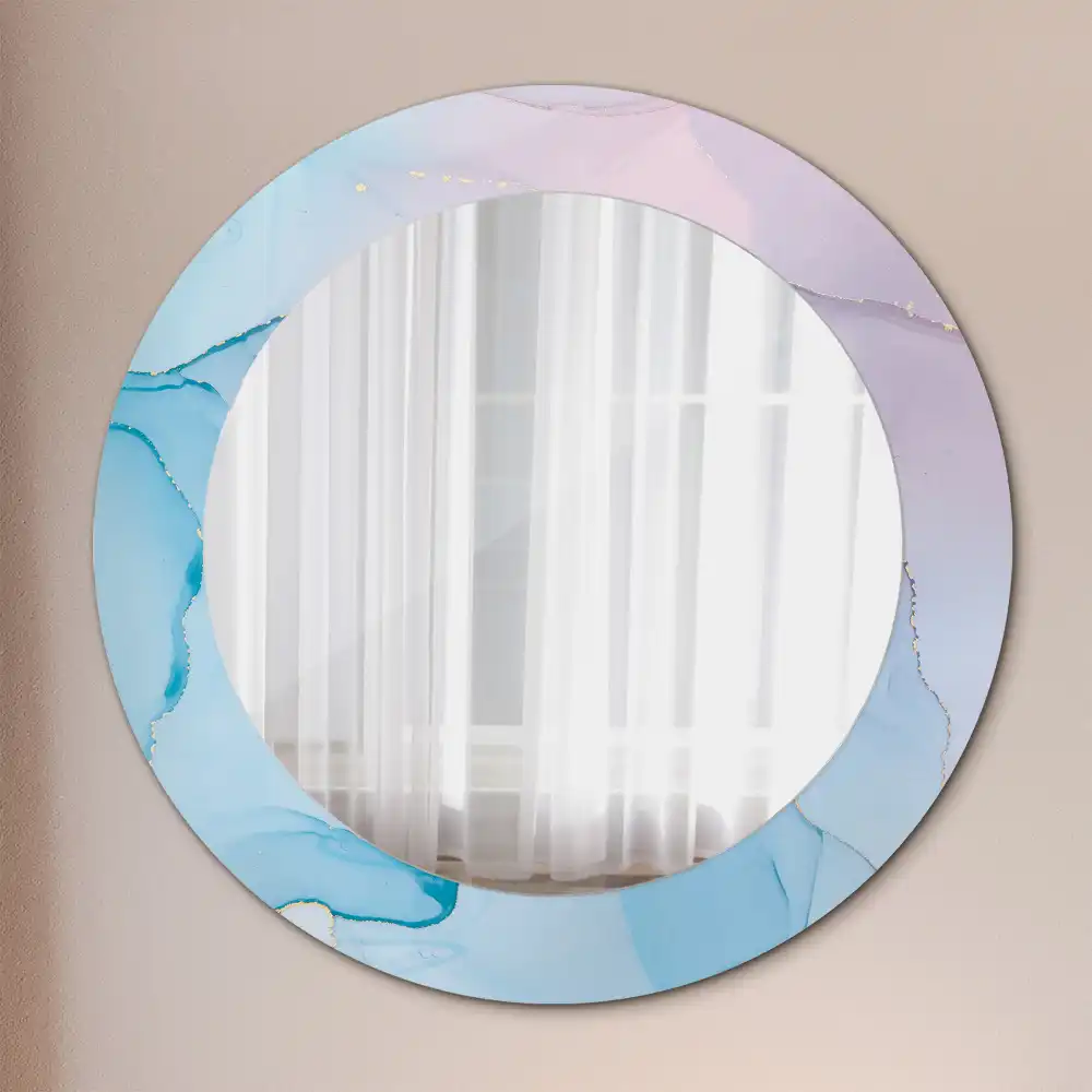 Round decorative mirror Marble style