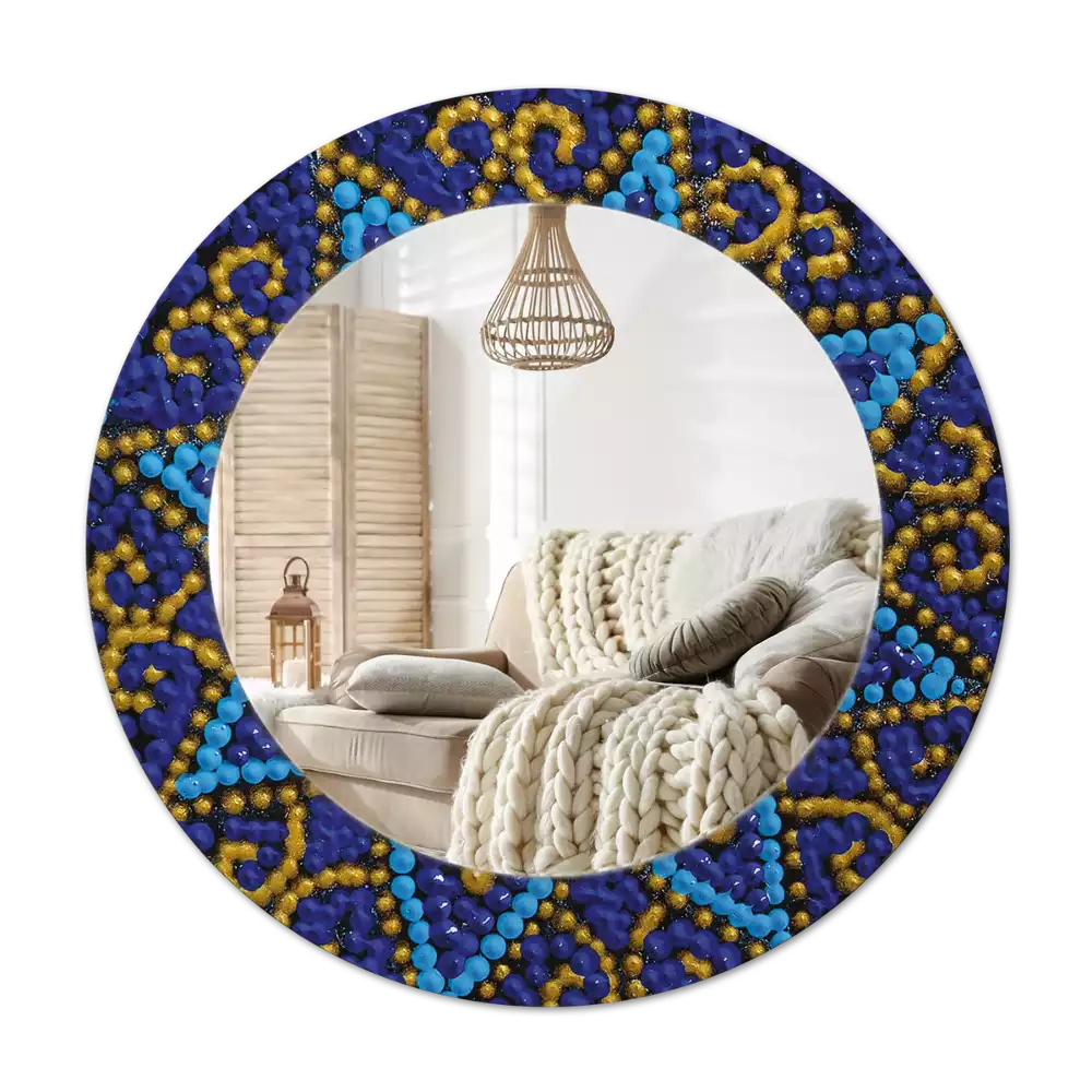 Round wall mirror decor Carnival pattern