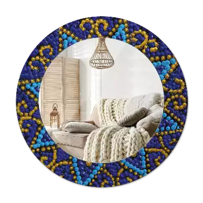 Round wall mirror decor Carnival pattern