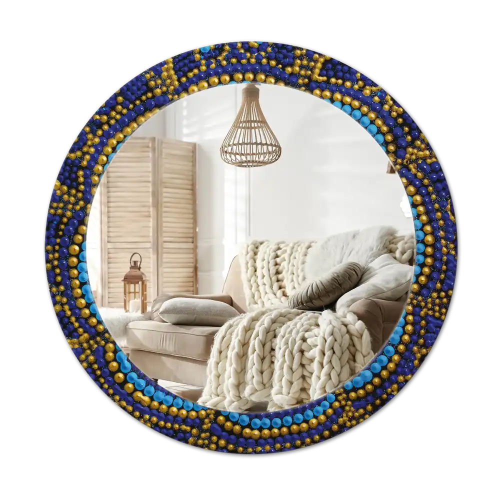 Round wall mirror decor Carnival pattern