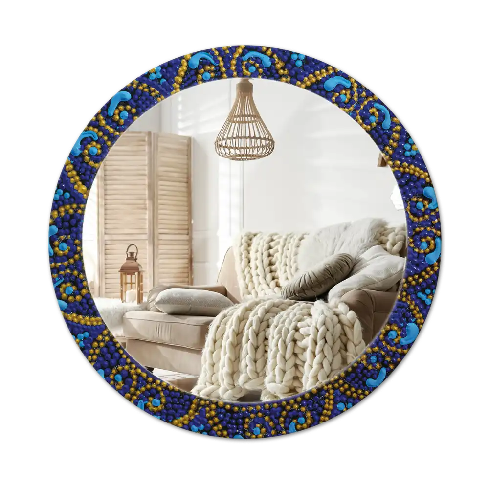 Round wall mirror decor Carnival pattern