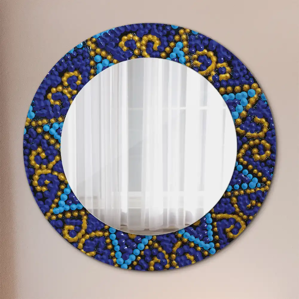 Round wall mirror decor Carnival pattern