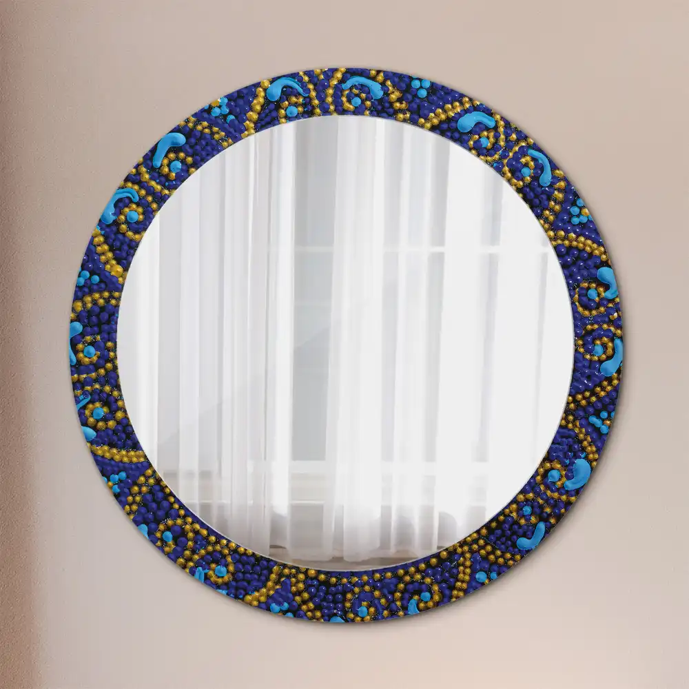 Round wall mirror decor Carnival pattern