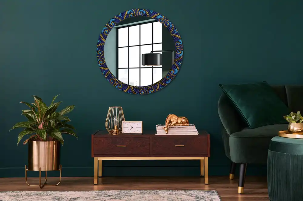 Round wall mirror decor Carnival pattern