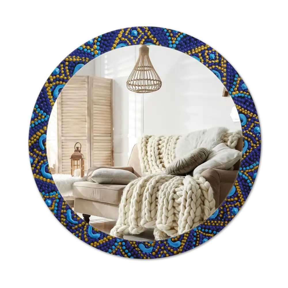 Round wall mirror decor Carnival pattern