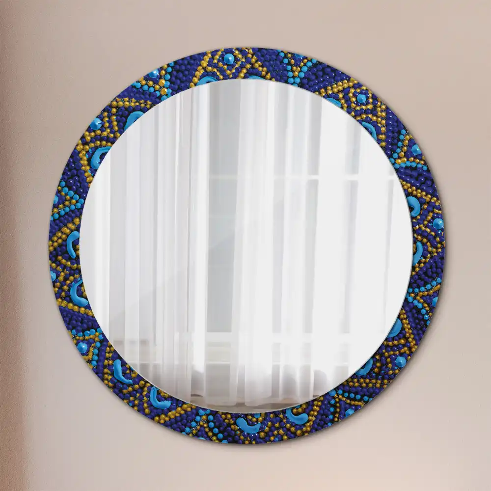 Round wall mirror decor Carnival pattern
