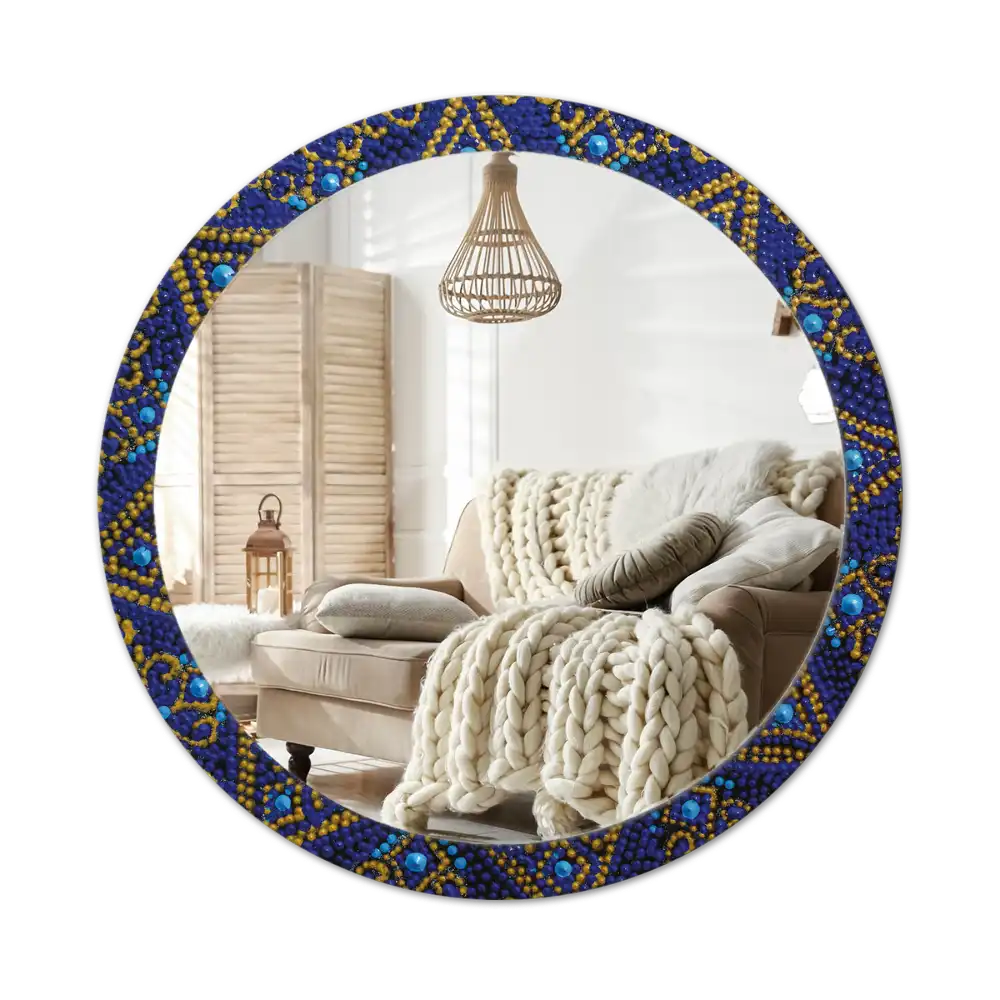 Round wall mirror decor Carnival pattern