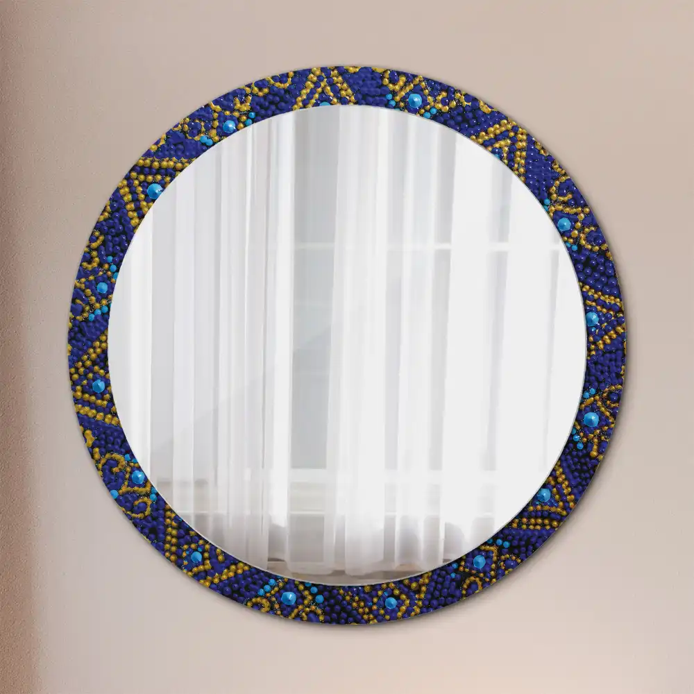 Round wall mirror decor Carnival pattern
