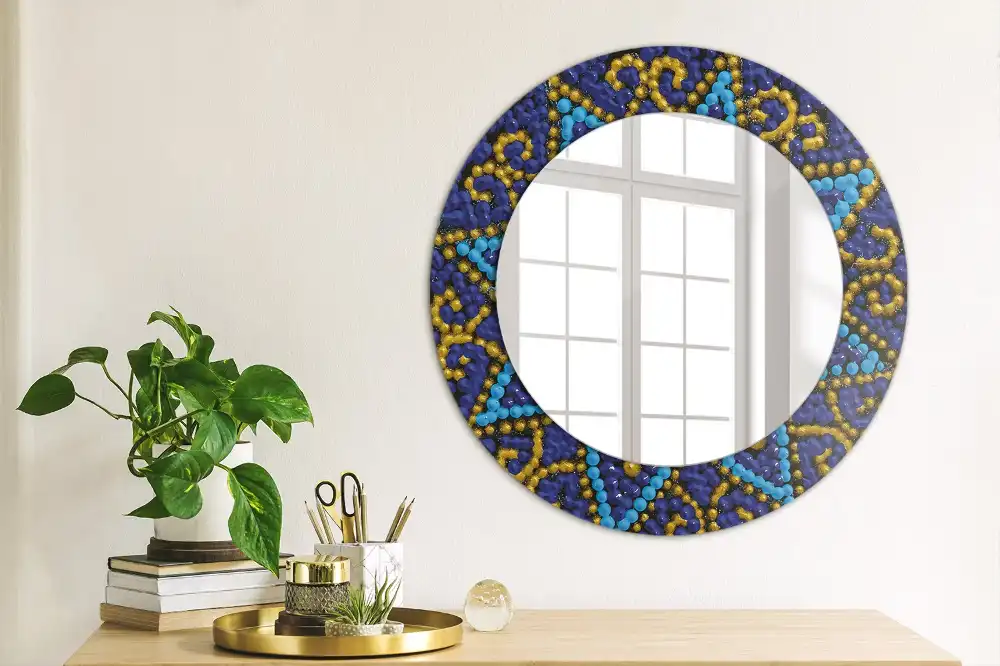 Round wall mirror decor Carnival pattern