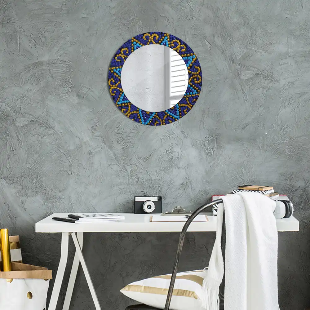 Round wall mirror decor Carnival pattern