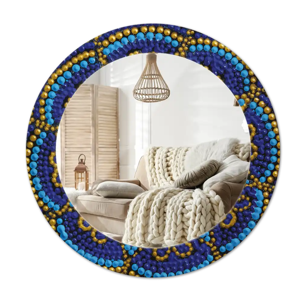 Round wall mirror decor Carnival pattern