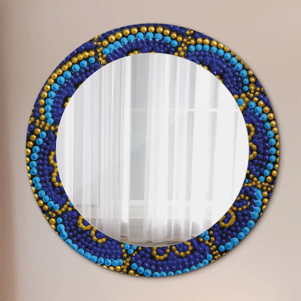 Round wall mirror decor Carnival pattern