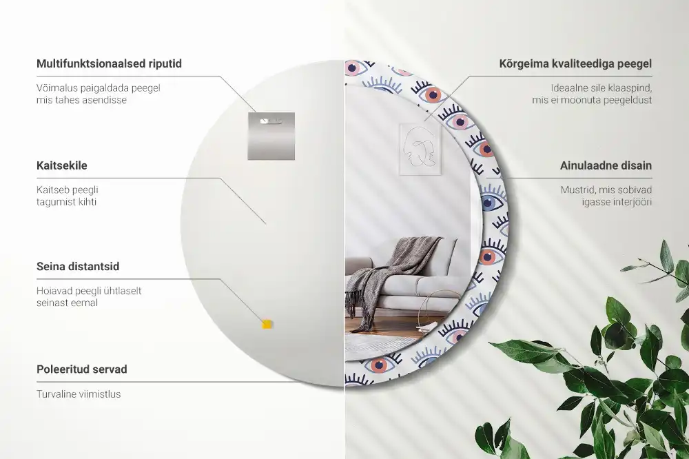 Round decorative mirror Eyes