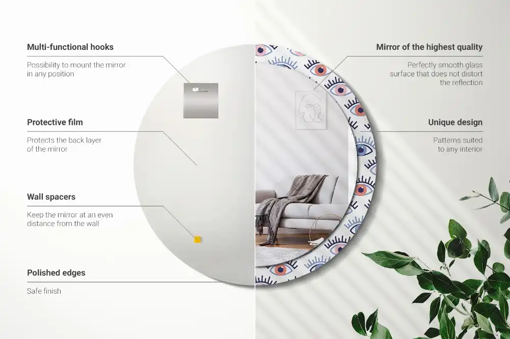 Round decorative mirror Eyes