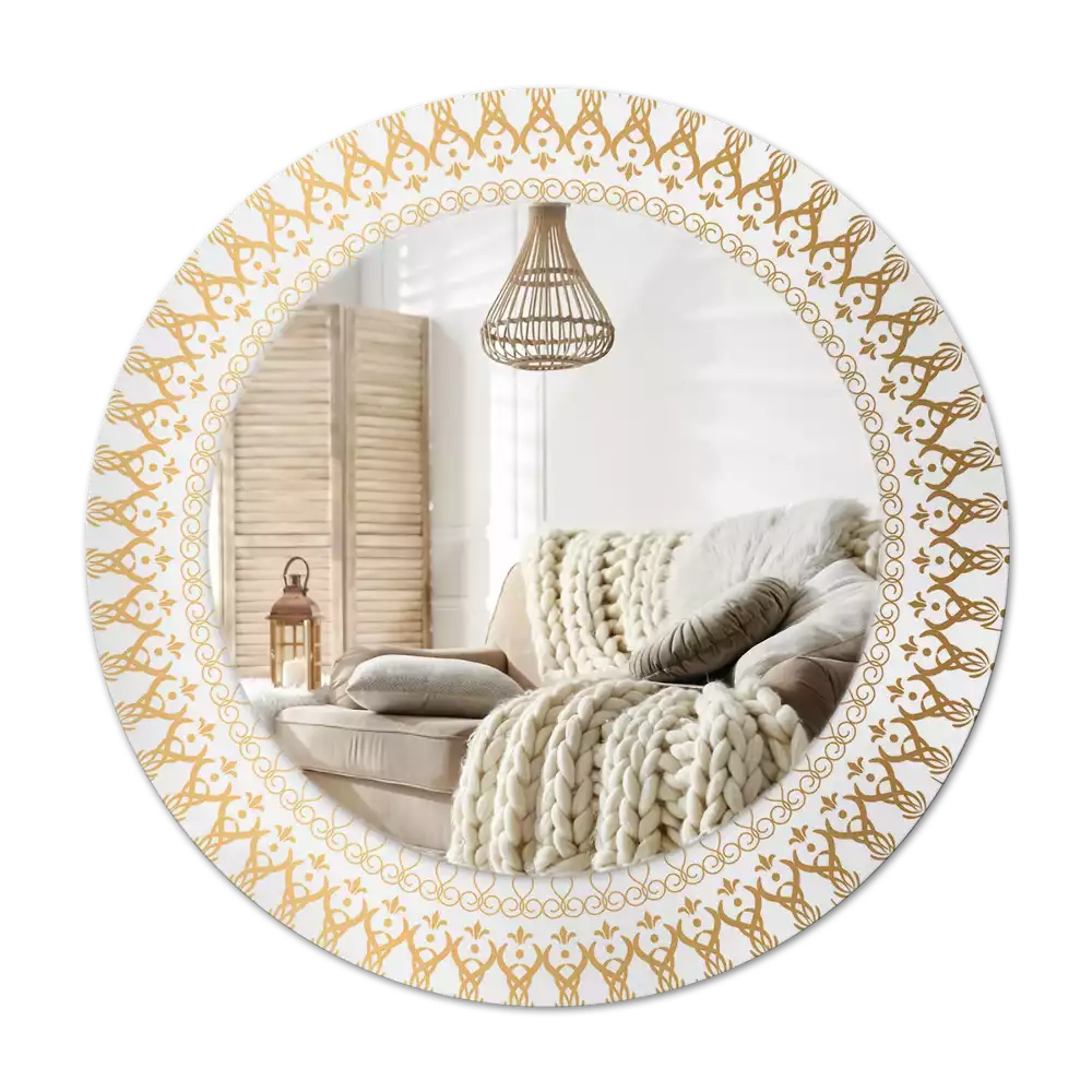 Round wall mirror decor Indian mandala