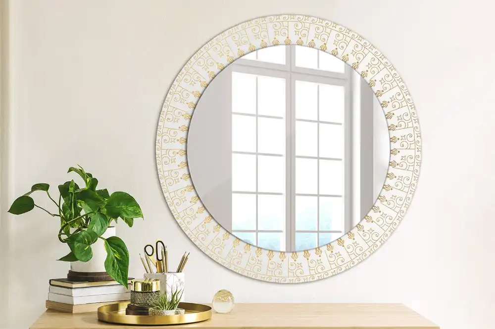 Round wall mirror decor Indian mandala