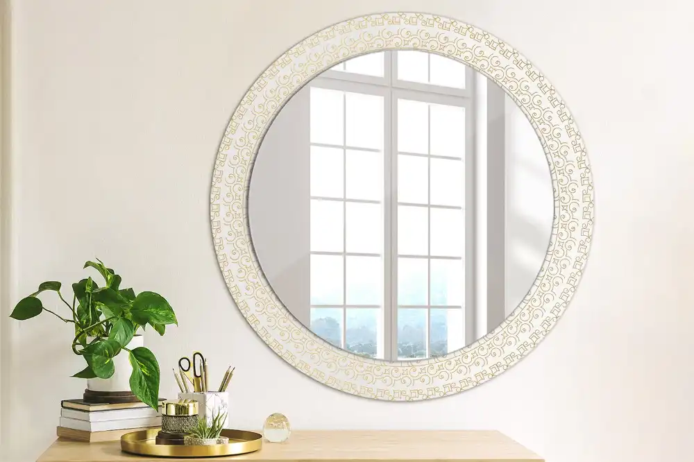 Round wall mirror decor Indian mandala