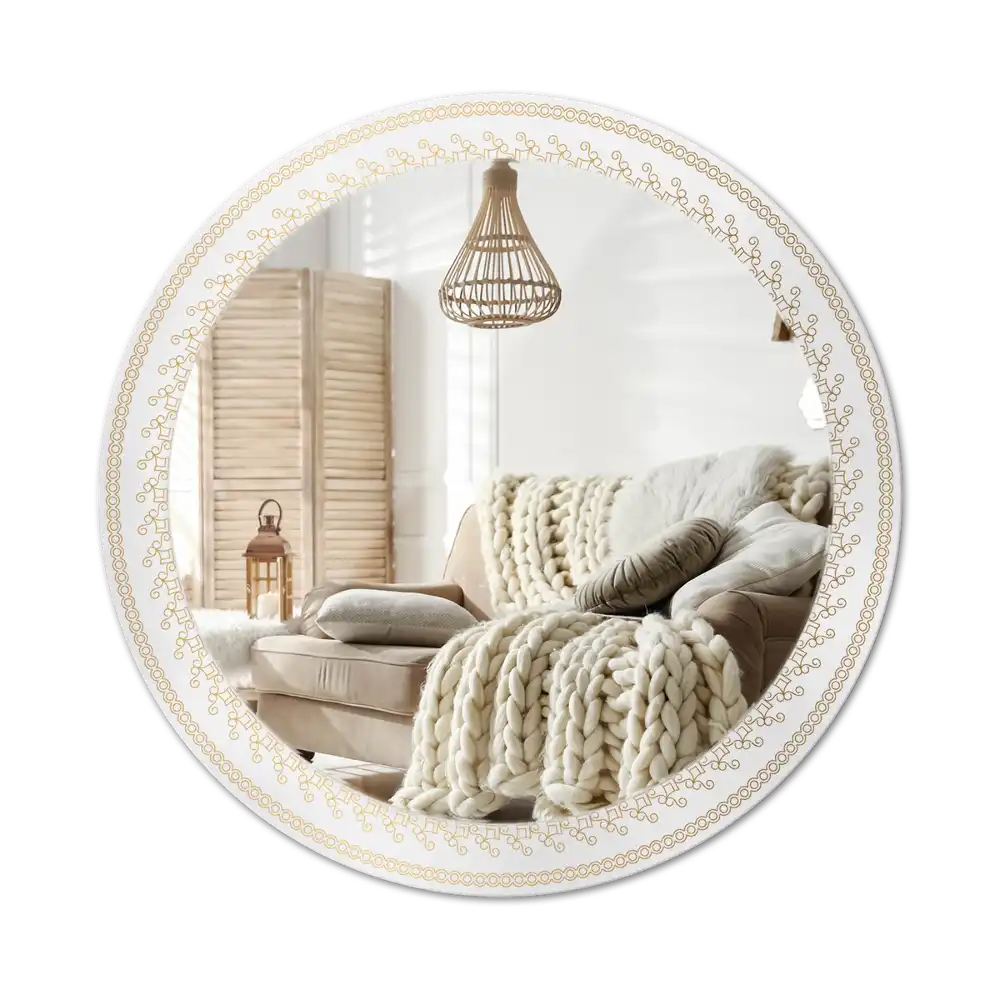 Round wall mirror decor Indian mandala