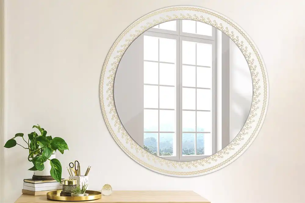 Round wall mirror decor Indian mandala