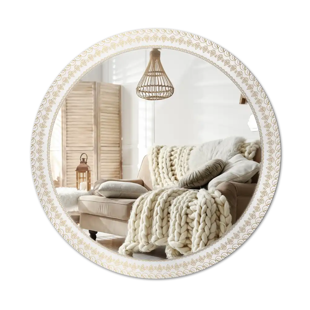 Round wall mirror decor Indian mandala