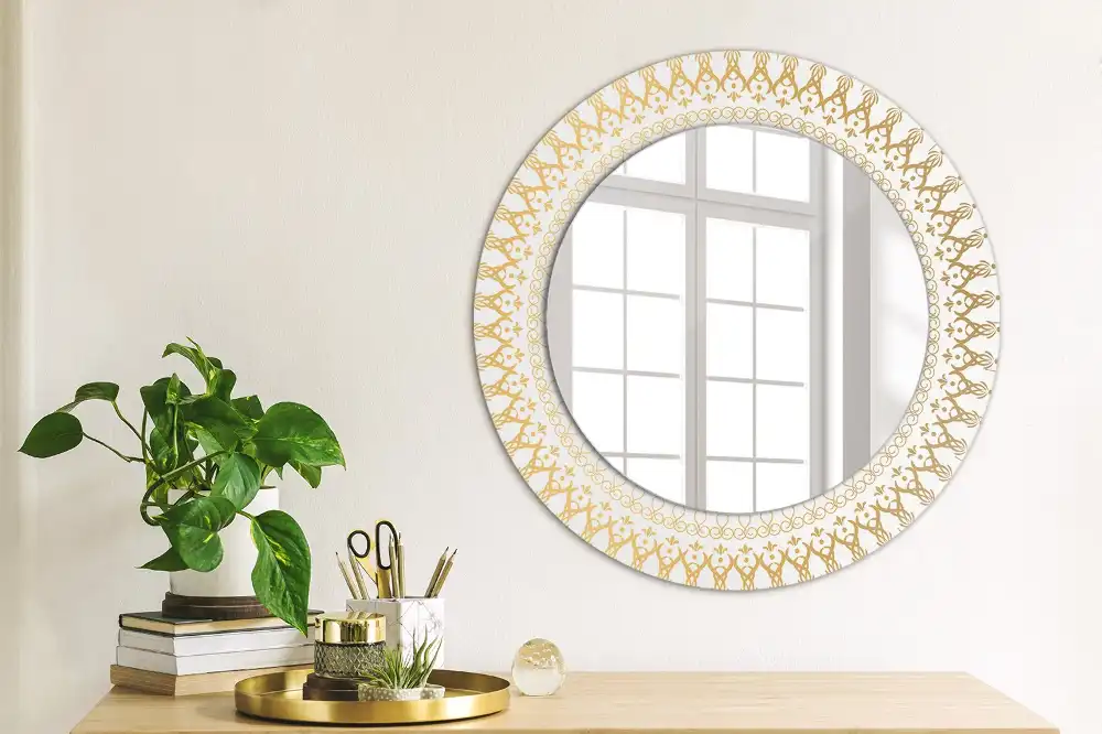 Round wall mirror decor Indian mandala