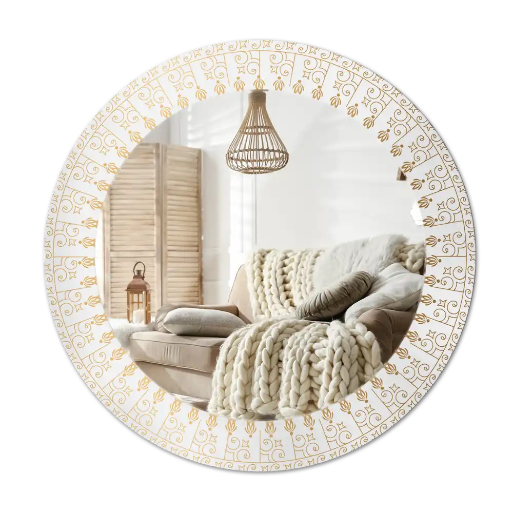 Round wall mirror decor Indian mandala