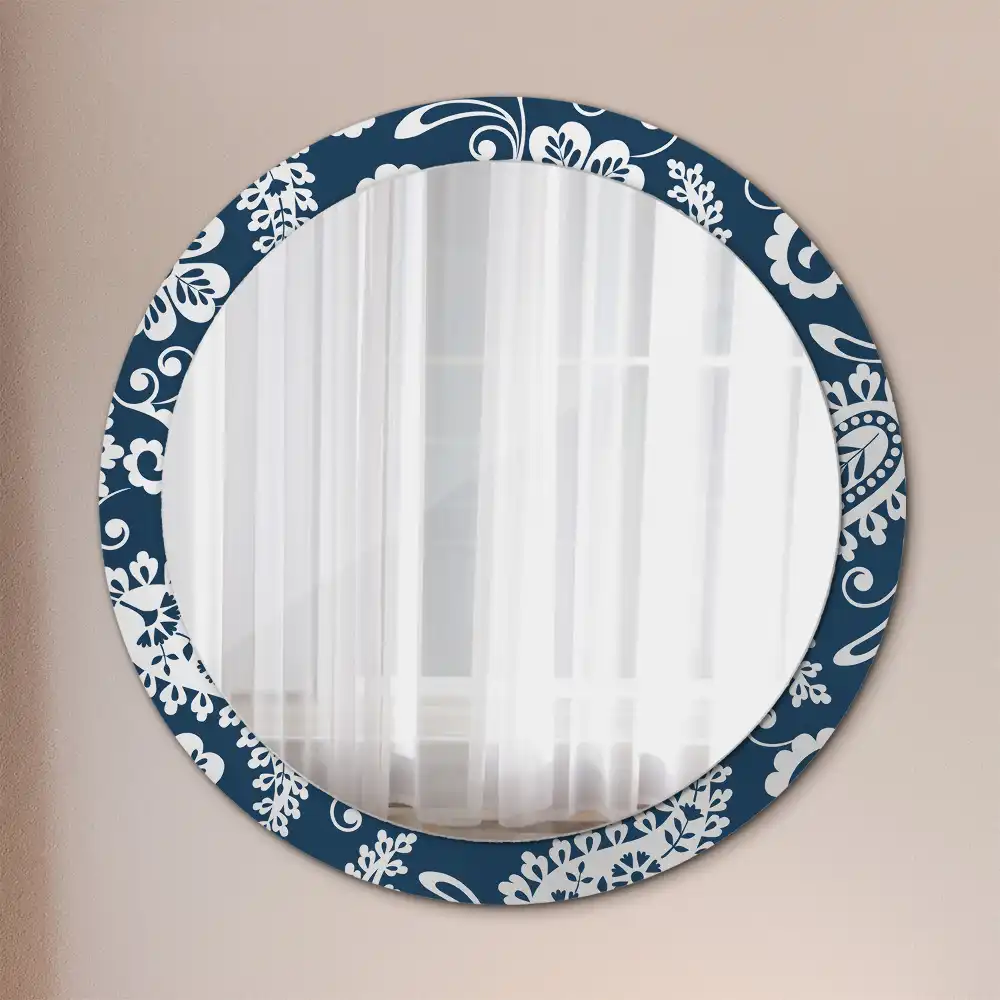 Round decorative mirror Paisley Composition