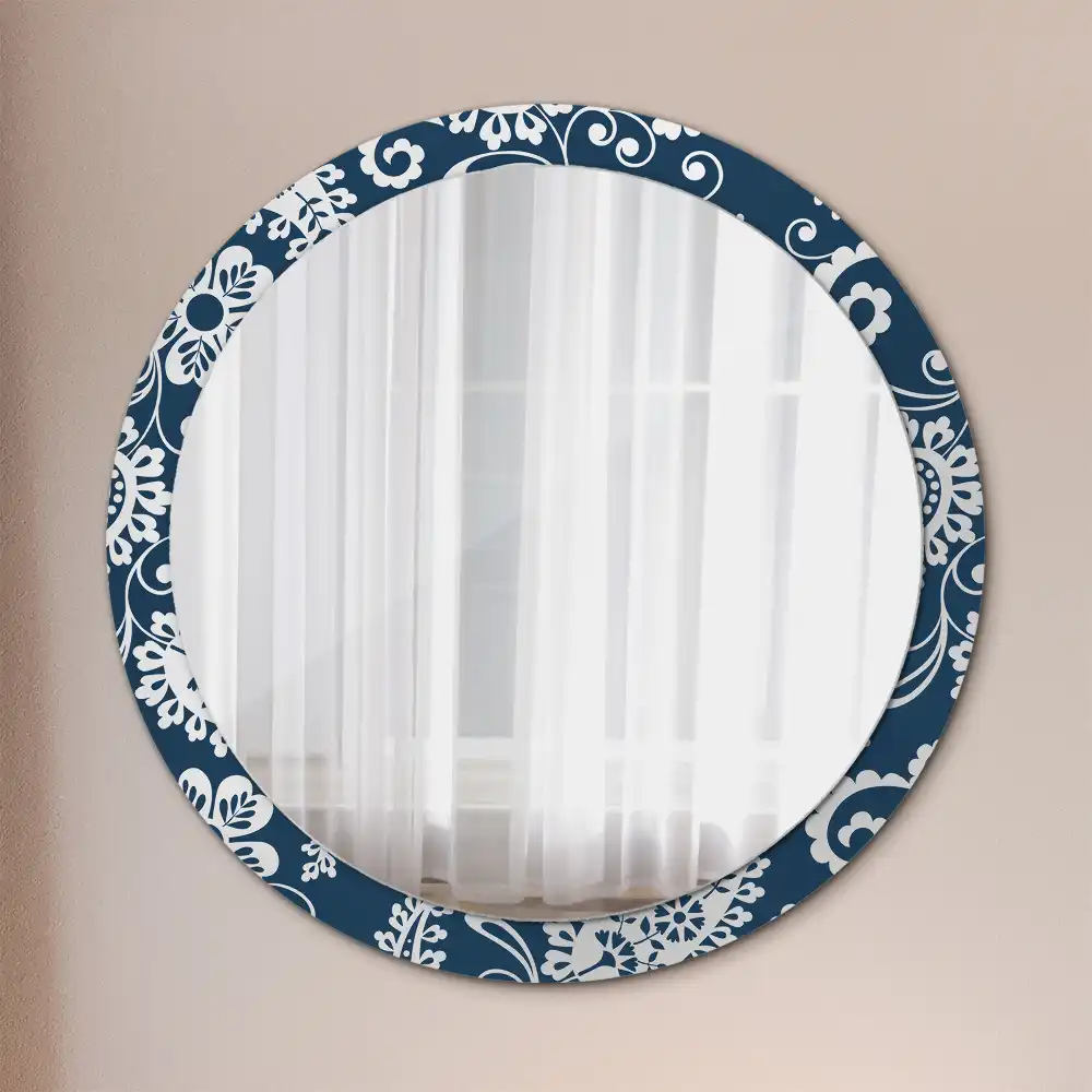 Round decorative mirror Paisley Composition
