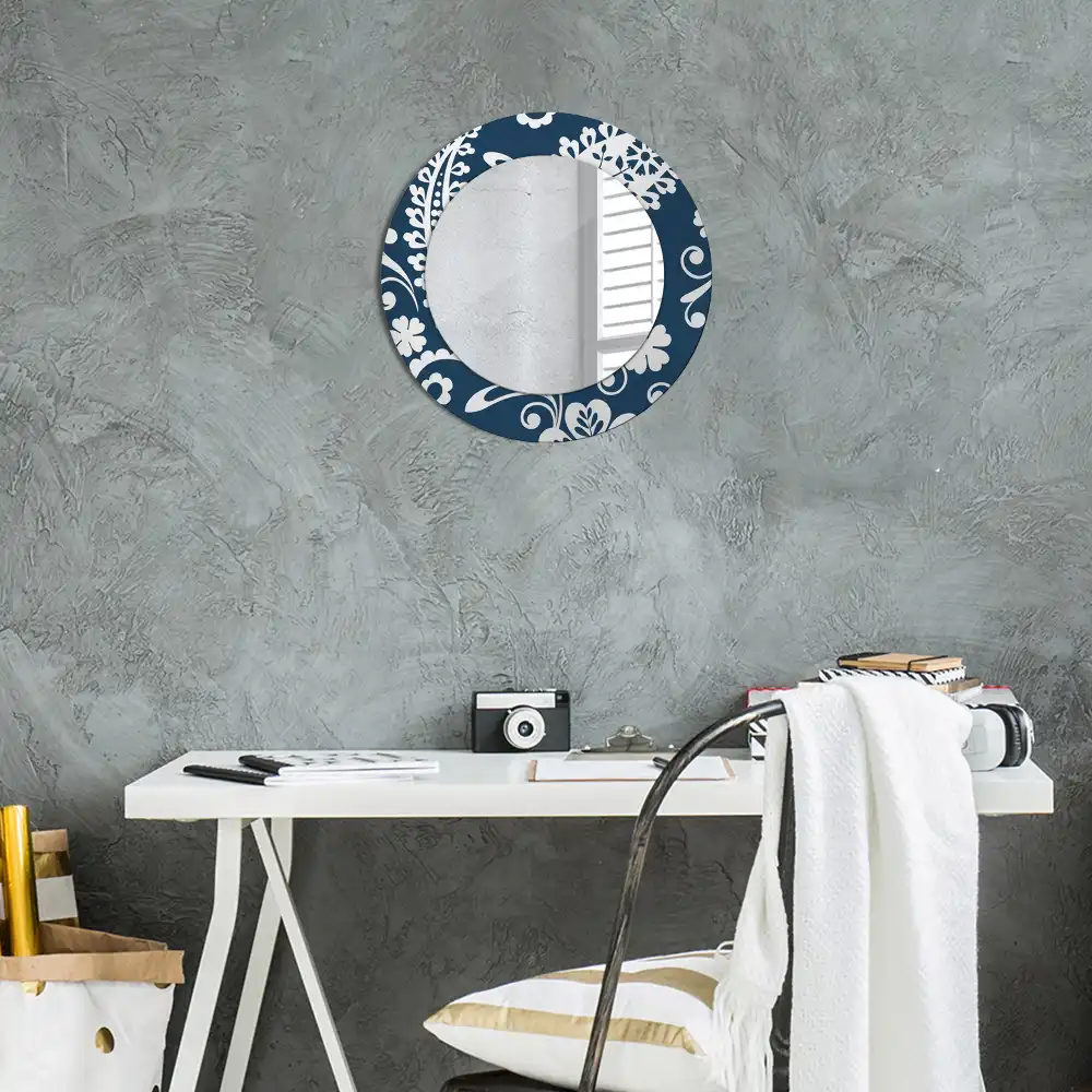 Round decorative mirror Paisley Composition