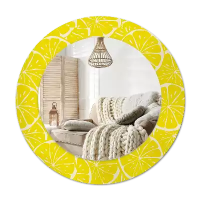 Round decorative mirror Lemons