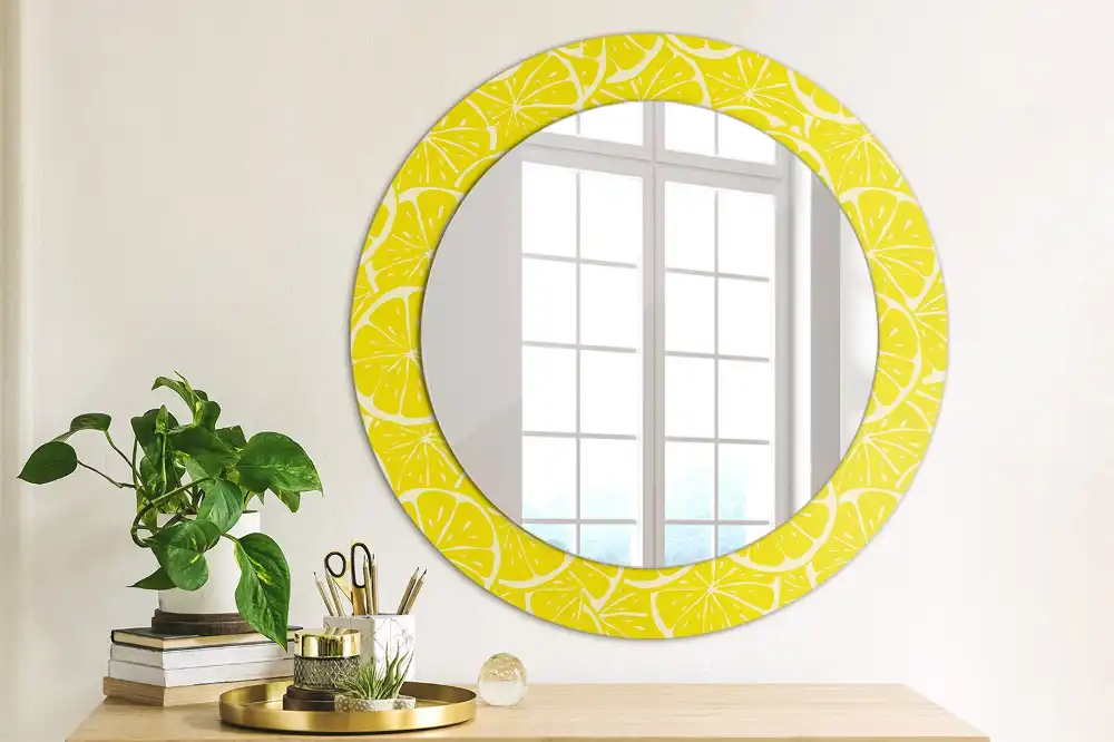 Round decorative mirror Lemons