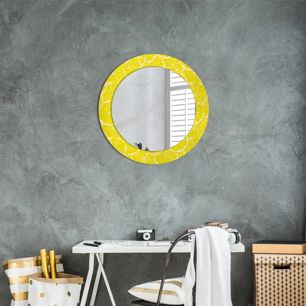 Round decorative mirror Lemons