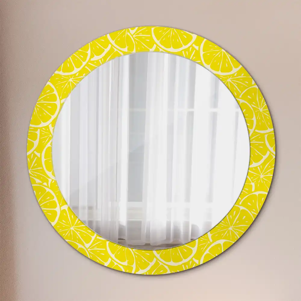 Round decorative mirror Lemons
