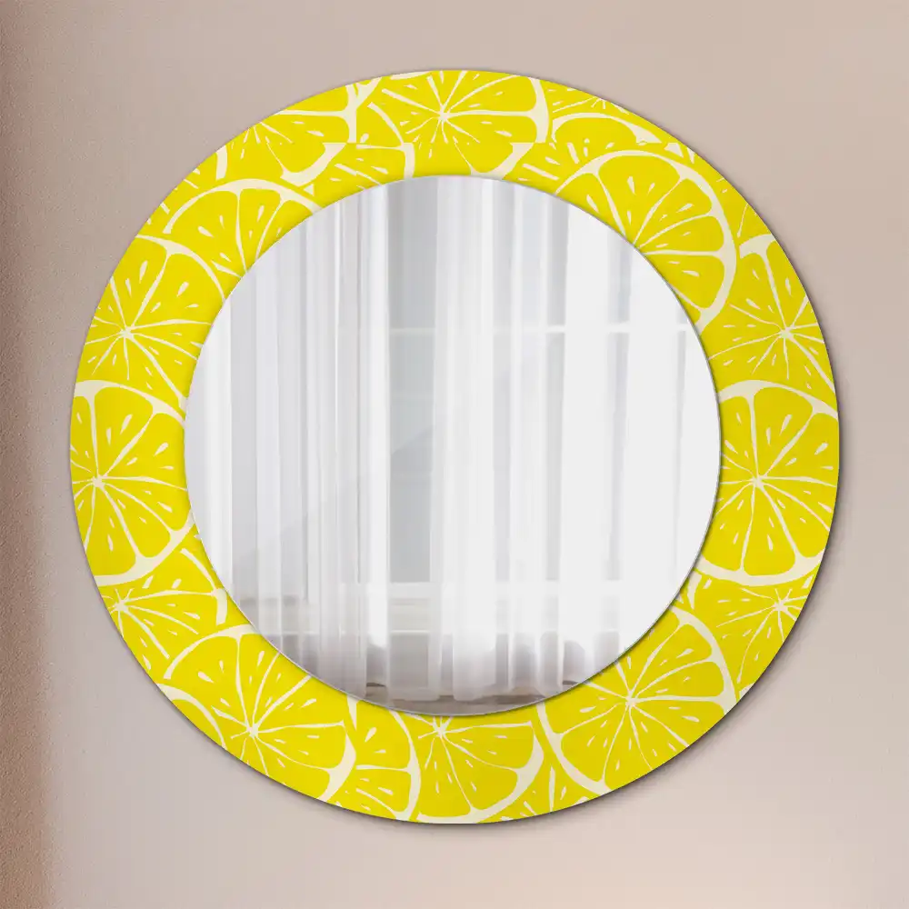 Round decorative mirror Lemons