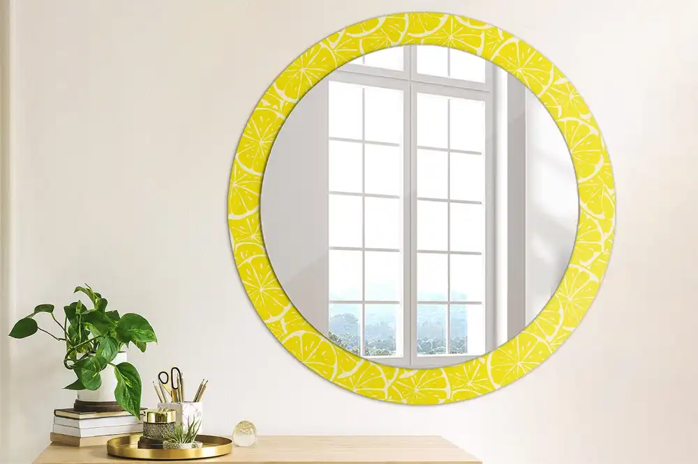 Round decorative mirror Lemons
