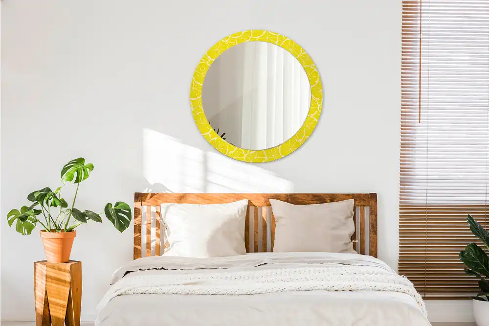 Round decorative mirror Lemons