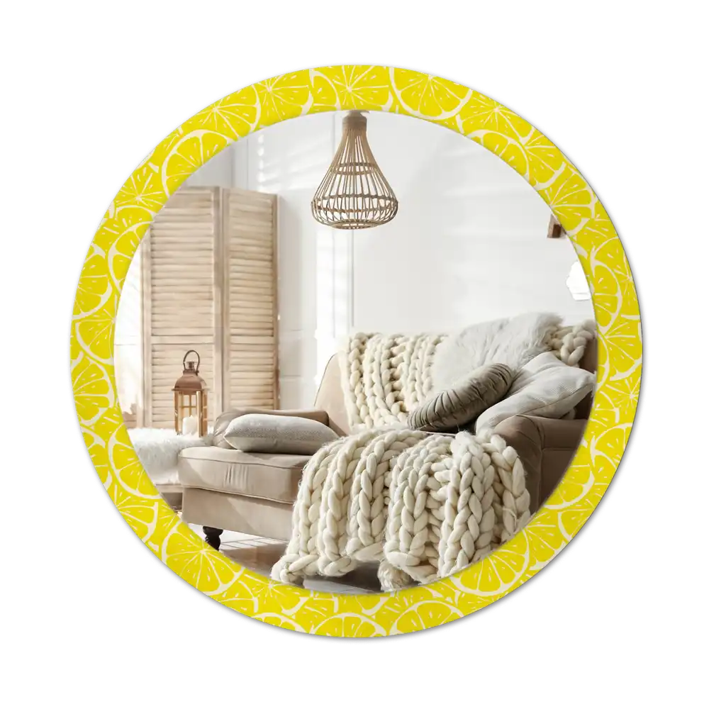 Round decorative mirror Lemons