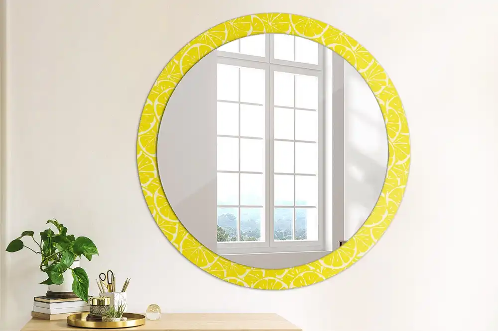 Round decorative mirror Lemons