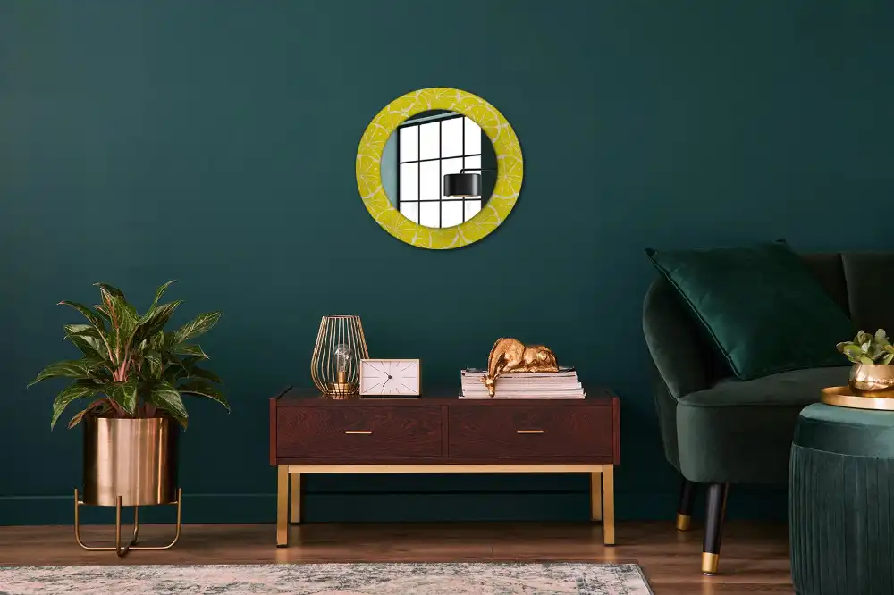 Round decorative mirror Lemons