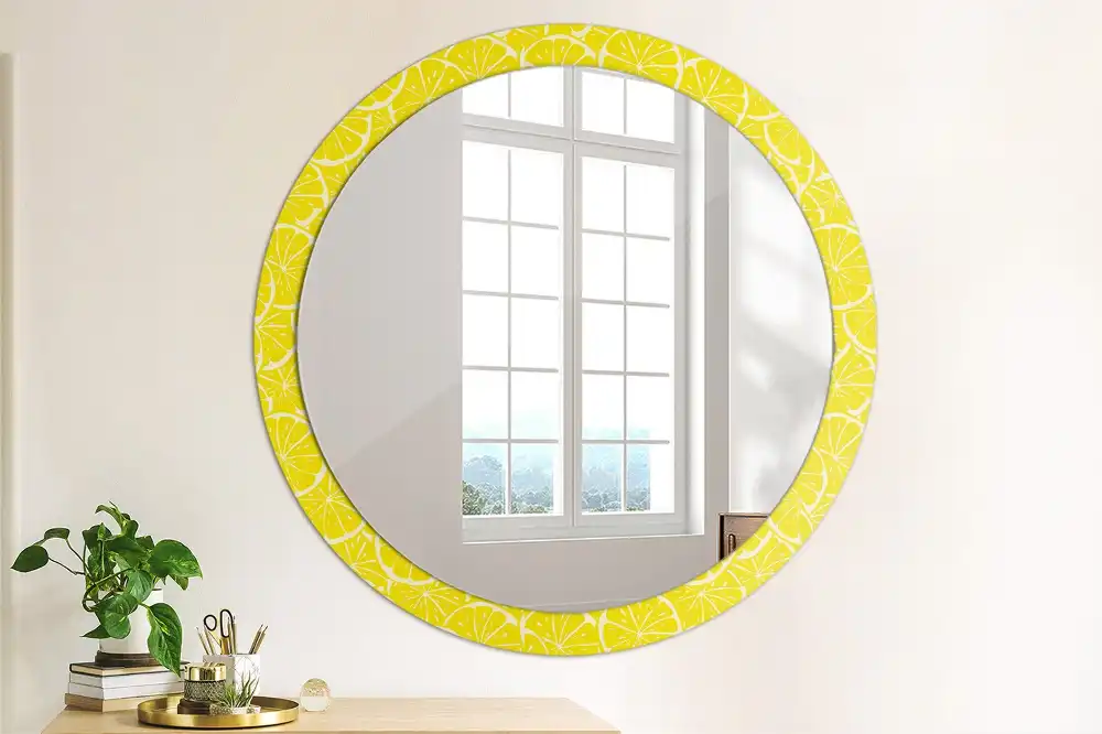 Round decorative mirror Lemons