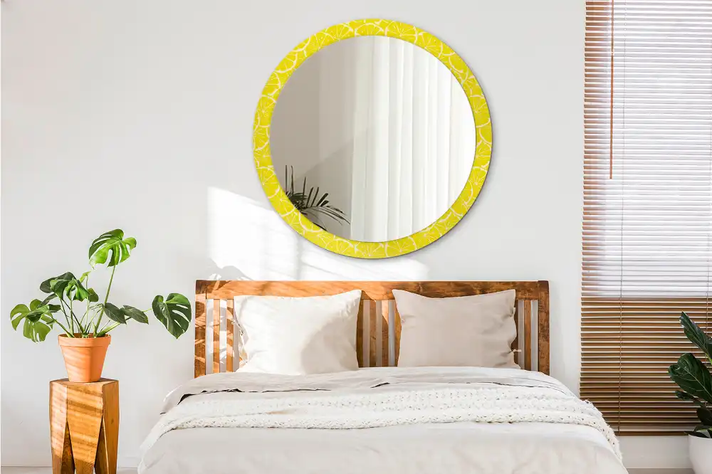 Round decorative mirror Lemons