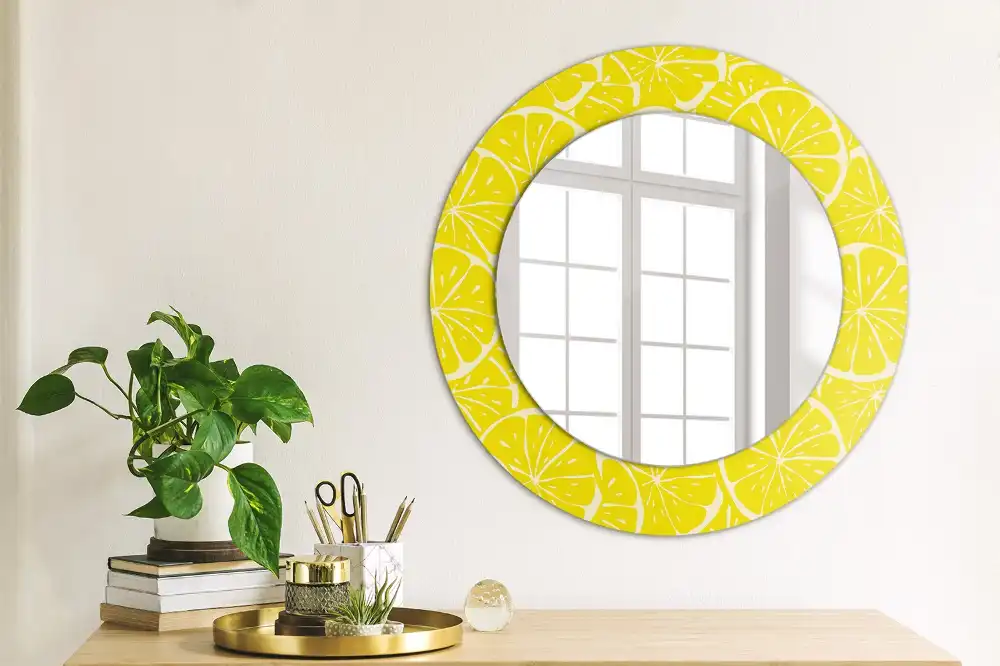 Round decorative mirror Lemons